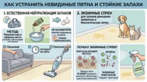 чистка текстиля, удаление запахов, 